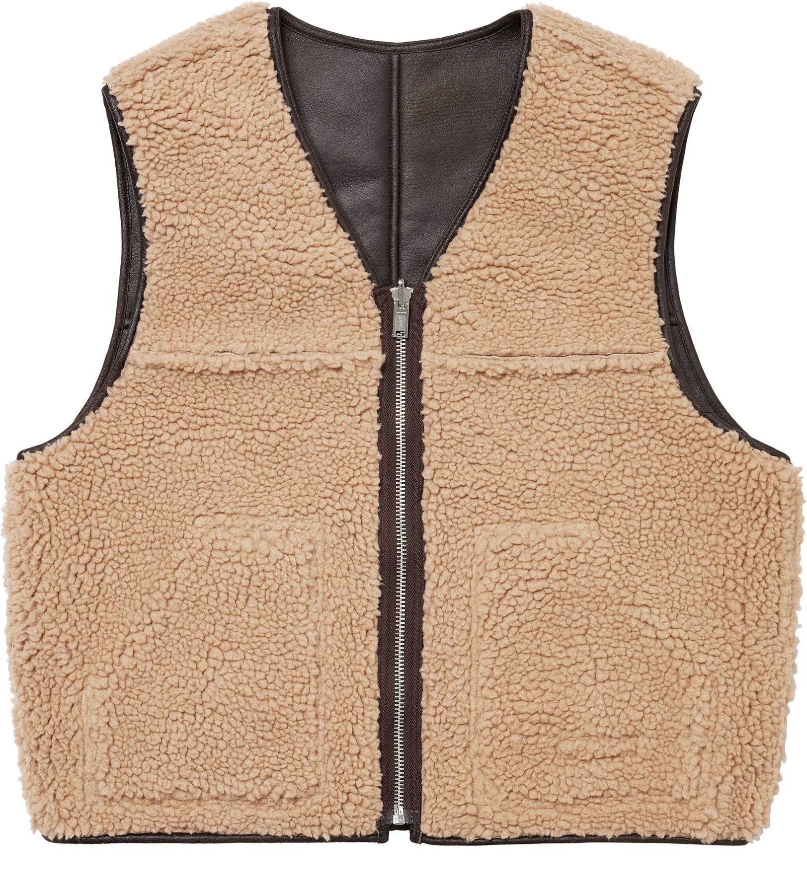 Reversible Faux Shearling Vest view 19